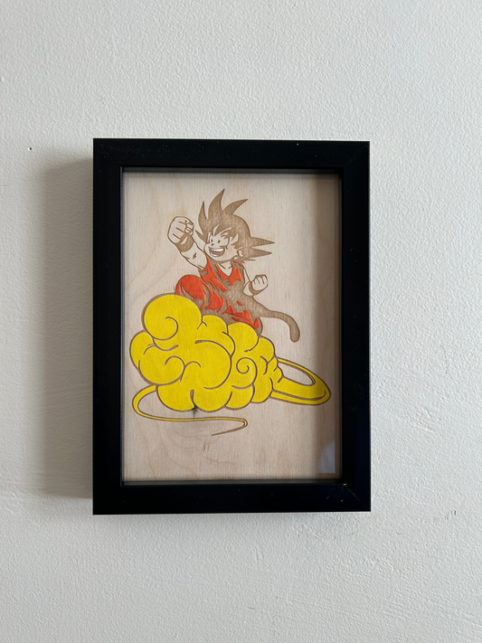 Dragon Ball Sangoku Flying Nimbus - Wood Wall Art