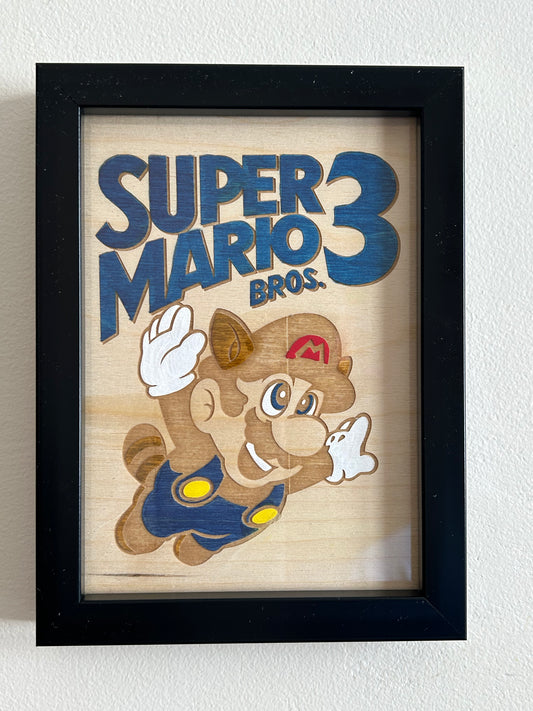 Super Mario Bros 3 Nintendo Inspired - Wood Wall Art